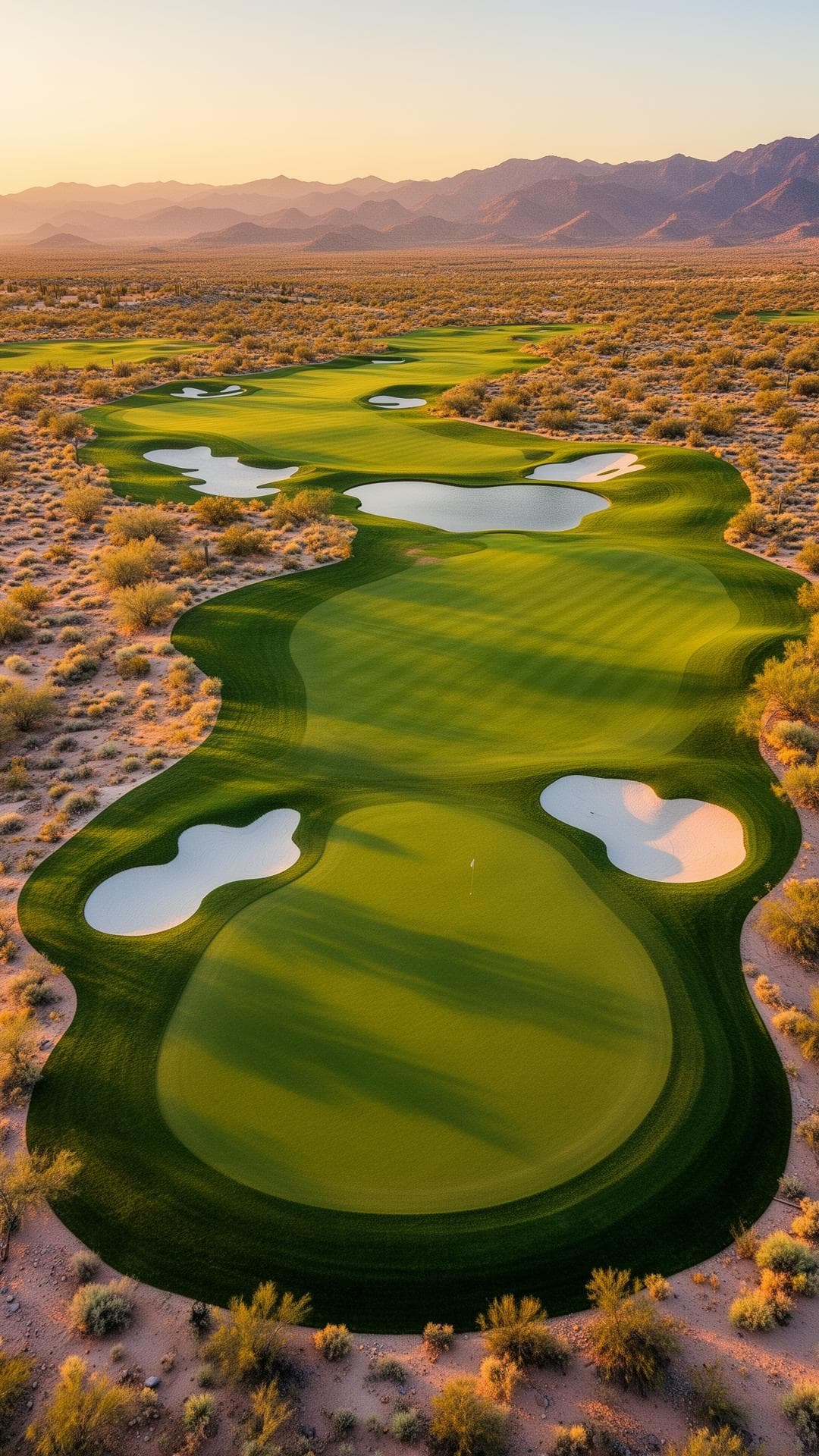 Las Vegas desert aerial view — Southern Nevada golf terrain